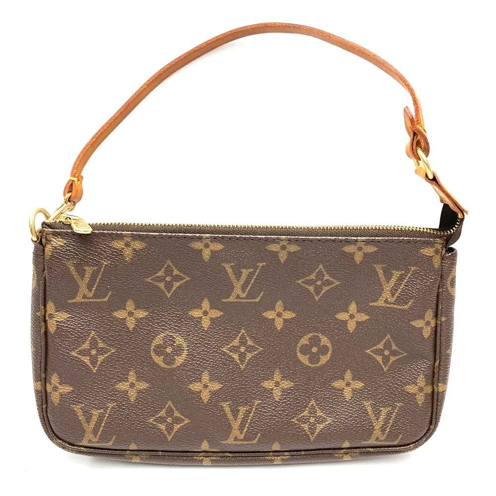 rm) LOUIS VUITTON ルイヴィトン モノグラム ポシェット アクセソワール M51980 ポーチ ミニバッグ ワンハンドル ※中古 USA製_画像2