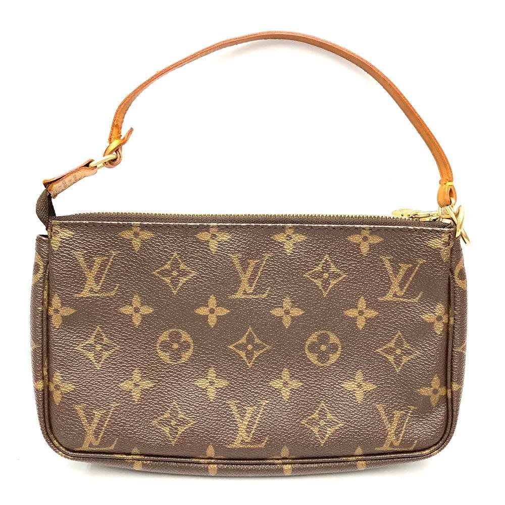 rm) LOUIS VUITTON ルイヴィトン モノグラム ポシェット アクセソワール M51980 ポーチ ミニバッグ ワンハンドル ※中古 USA製_画像1