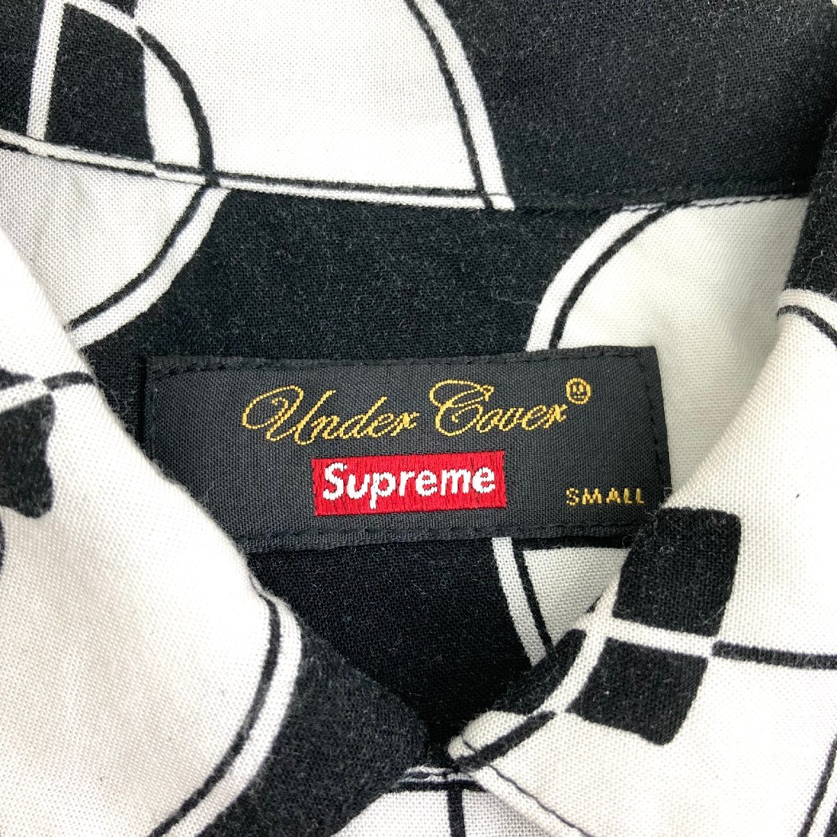 e)Supreme シュプリーム 18ss/UNDERCOVER/Public Enemy/Rayon Shirt/半袖シャツ サイズS レーヨン ブラック メンズ ※ 中古_画像3