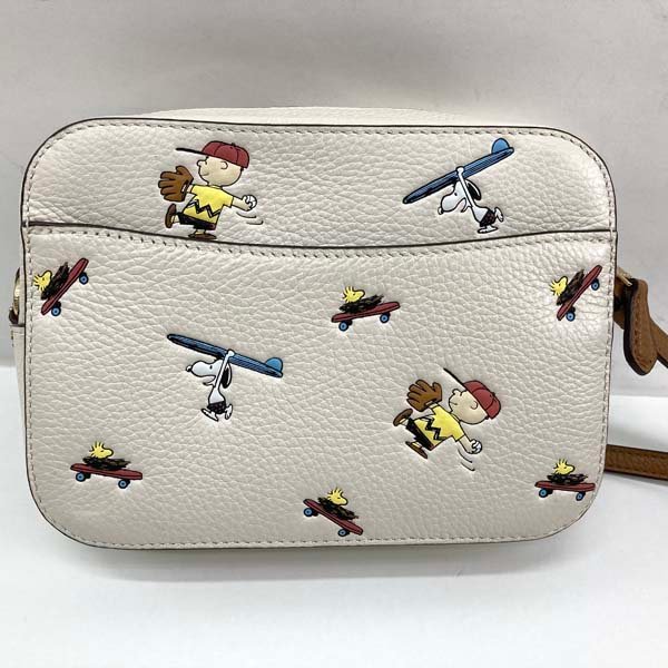 ｔ）コーチ COACH×PEANUTS コラボ スヌーピー ショルダーバッグ C4902 レディース 鞄 ブランド品 中古 ※保存袋有り_画像3