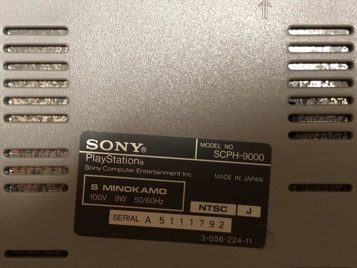 初代 PlayStation　プレイステーション PS1 プレステ1 SCPH-9000　本体　SONY/ソニー 製造 : S MINOKAMO_画像3