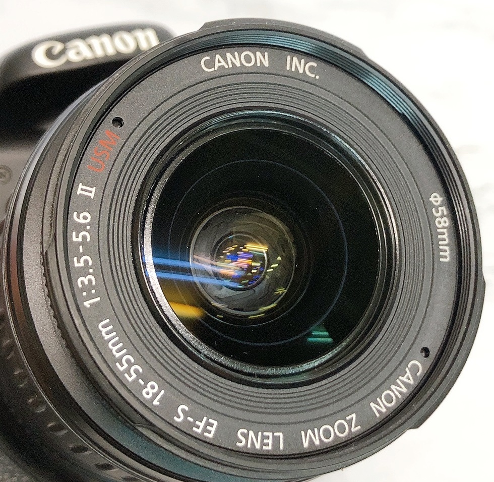 キャノン EOS Kiss X4 デジタル一眼レフカメラ フィルター レンズフード付（ ZOOM EF-S 18-55㎜ 1：3.5-5.6 Ⅱ ） 動作未確認 ジャンク _画像9