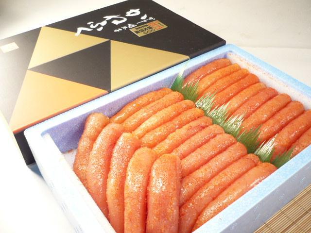 １【Max】北海道産原料 最高級の博多かねふく ブランド 辛子明太子 2L 1kg 無着色 限定品_贈り物や特別なお祝いにも最適な逸品です。