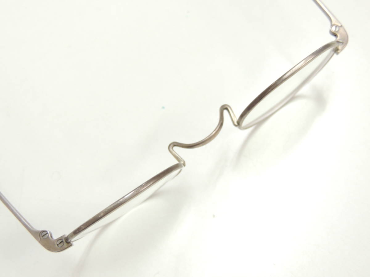白山眼鏡店 純銀一山 日本製 シルバー925 オーバル フレーム 眼鏡 