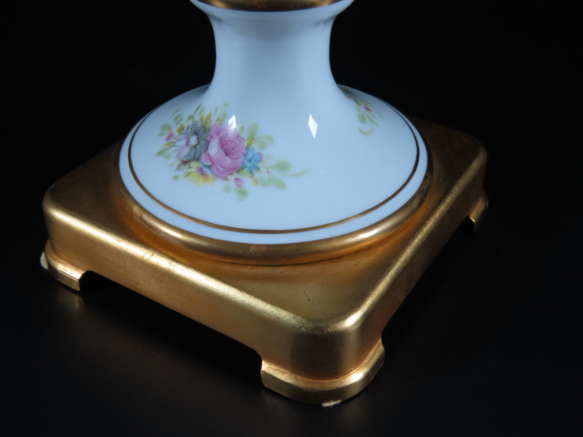 晃】イタリア最高峰陶器 F.B.A.I Tiche/ティケ 色絵金彩花文