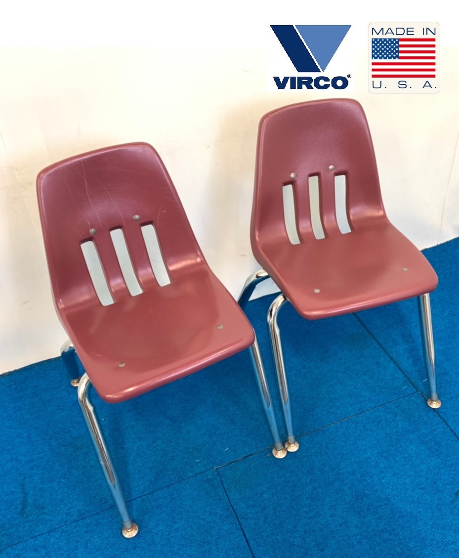 アメリカ家具】VIRCO スタッキングチェア 2脚セット アメリカン