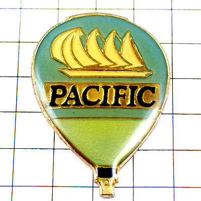  pin badge * light blue. . lamp yacht sailing boat Pacific .. thing * France limitation pin z* rare . Vintage thing pin bachi