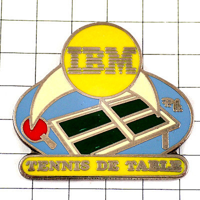  значок *IBM spo nsa- настольный теннис собрание ракетка красный * Франция ограничение булавка z* редкость . Vintage было использовано булавка bachi