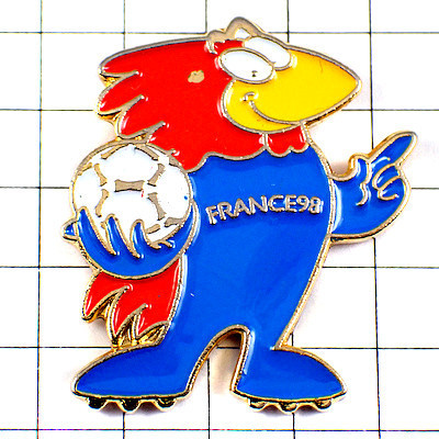 ピンバッジ・サッカー鳥ワールドカップ大会フランス1998年◆フランス限定ピンズ◆レアなヴィンテージものピンバッチ_画像1