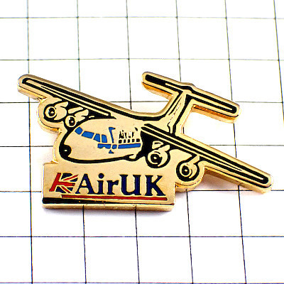  pin badge * air UK aviation airplane England Britain Union Jack national flag * France limitation pin z* rare . Vintage thing pin bachi