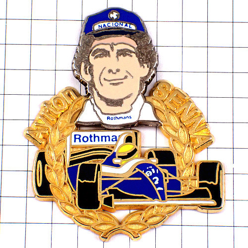  pin badge * Ayrton Senna F1 Driver car Racer hero * France limitation pin z* rare . Vintage thing pin bachi