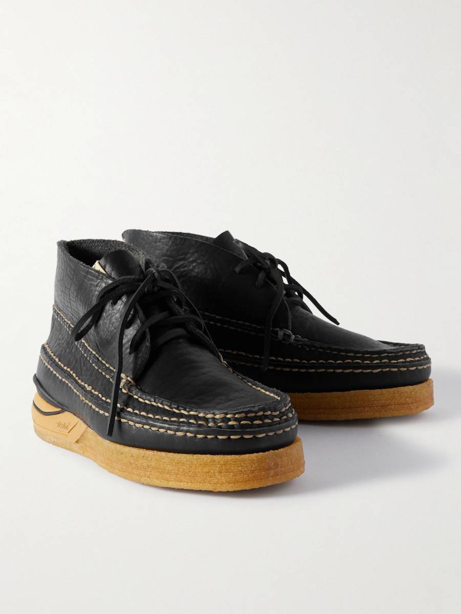 AW visvim CANOE MOC II FOLK レザーブーツ シューズ ブラック 靴