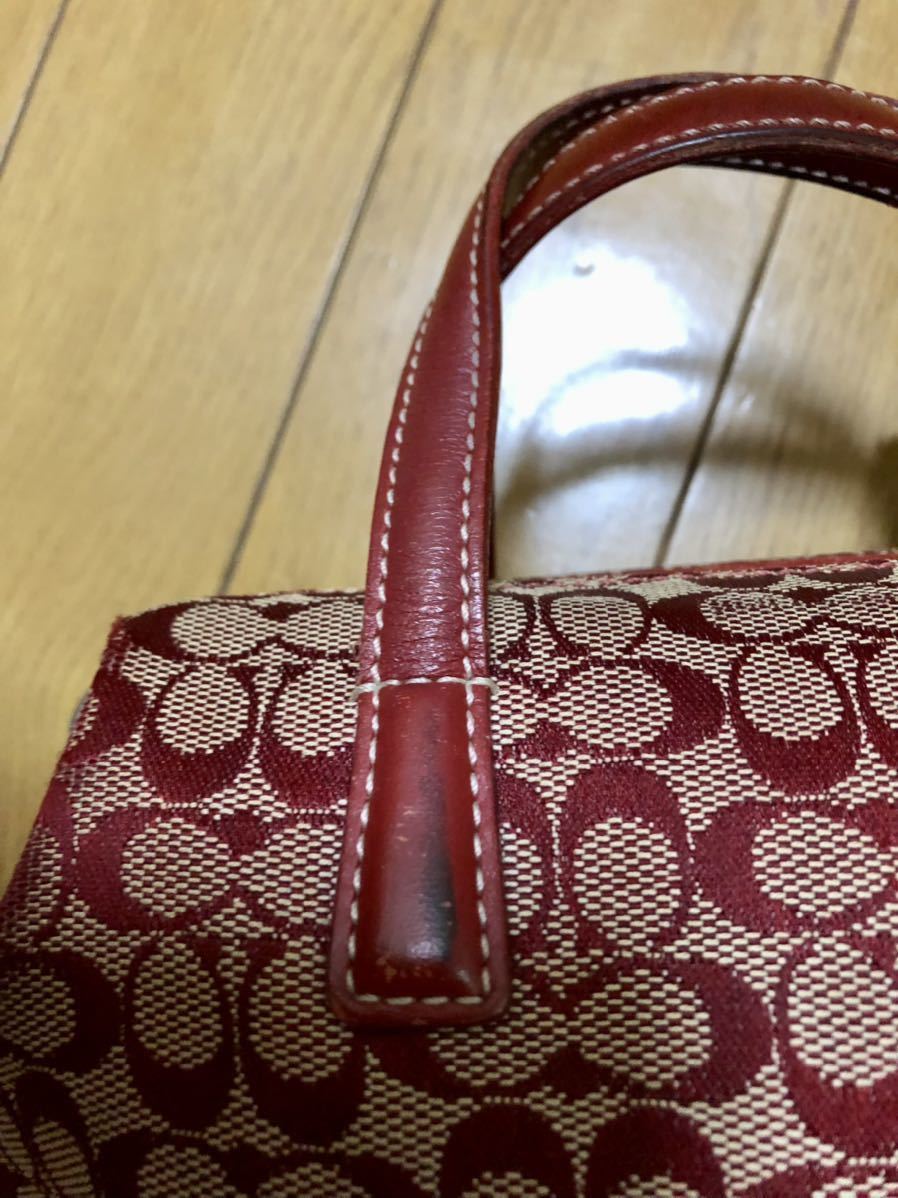 COACH red signature Mini bag used 
