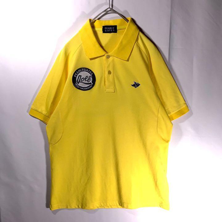 PayPayフリマ｜PEARLY GATES パーリーゲイツ ポロシャツ 半袖 4 M 黄色 ゴルフ