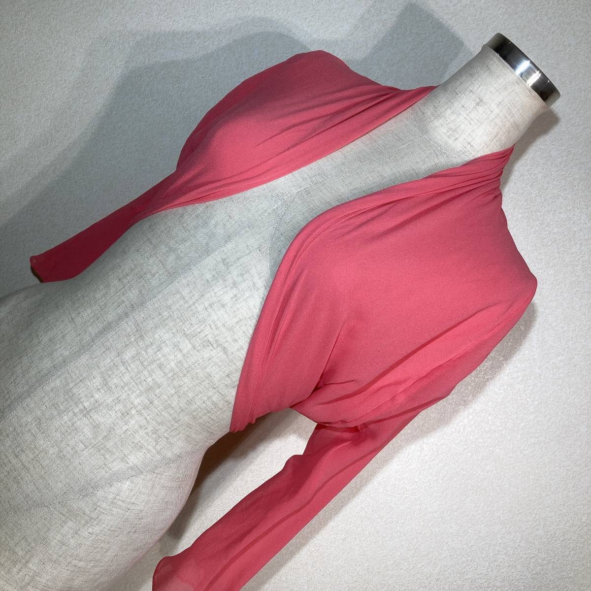 A537 new goods!# Max Mara * made in Italy * silk chiffon / pink * bolero blouse #36