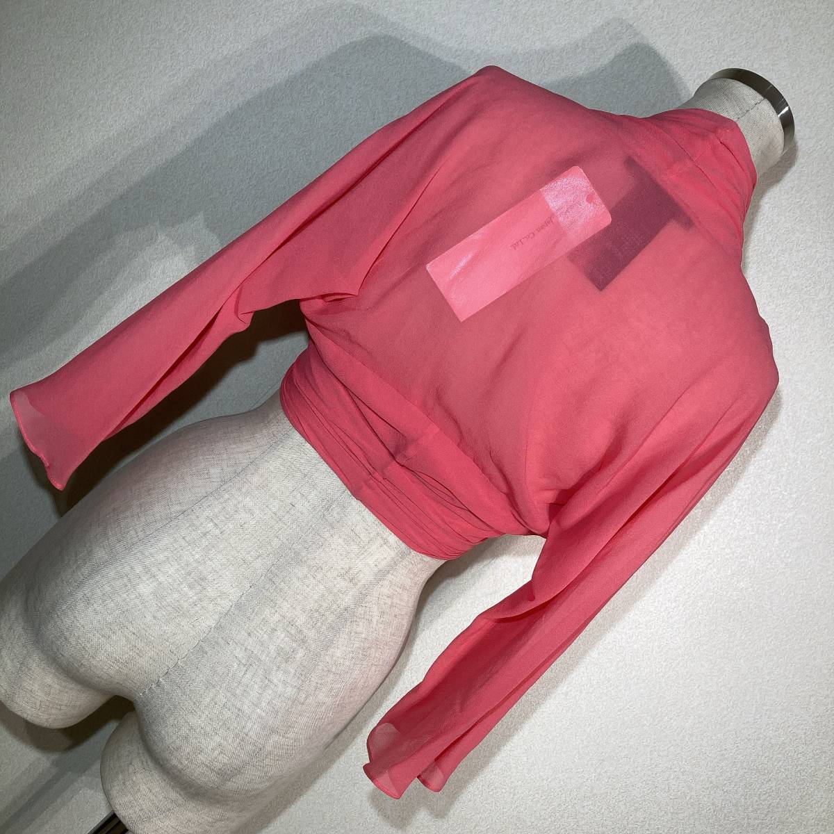 A537 new goods!# Max Mara * made in Italy * silk chiffon / pink * bolero blouse #36