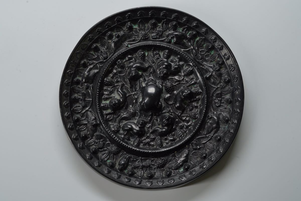 在庫新品 ヤフオク! - 銅製 海獣葡萄鏡 中国古玩 古鏡 古銅 唐時代 新着商品