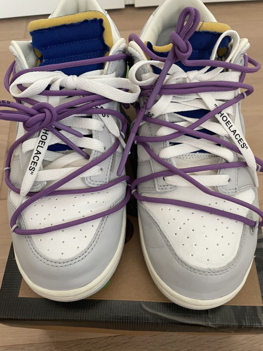 NIKE ×OFF WHITE ナイキ オフホワイト DUNK LOW OF 50 Lot48 28.0 us10 ダンク ロー ナイキ NIKE オフホワイト ダンク 灰色 グレー ダンクロー