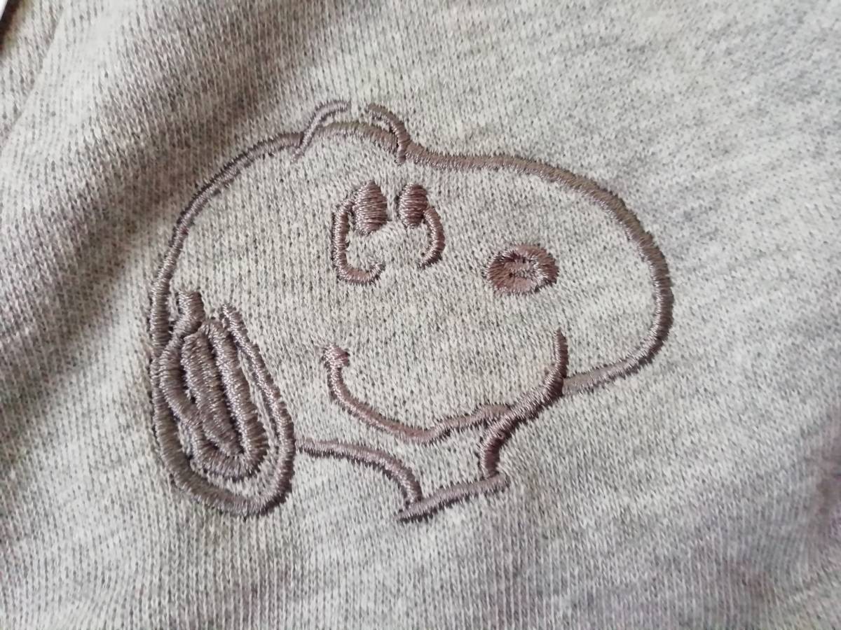 レディース Peanuts 可愛い スヌーピーの胸元に刺繍入り両脇ポケット付きのグレー色長袖カーディガンです O O 大きいサイズ3l メイルオーダー O O