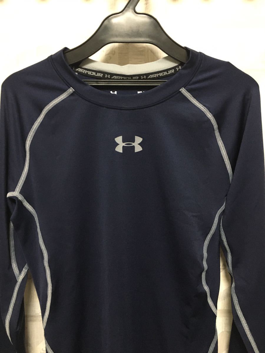 UNDER ARMOUR メンズ　ヒートギア ロングスリーブ　Mサイズ　ネイビー　1358549