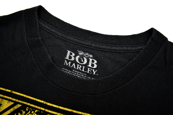 Y-4036★送料無料★BOB MARLEY ボブマーリー 公式★レゲエ ブラック黒色 ビッグプリント 半袖 T-シャツ Ｌの画像2