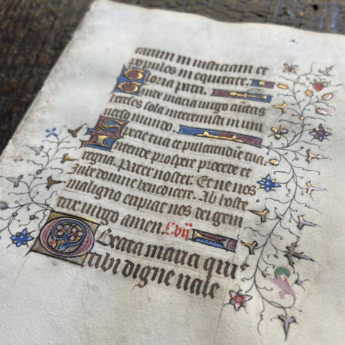 15世紀 フランス 羊皮紙 装飾写本 時祷書