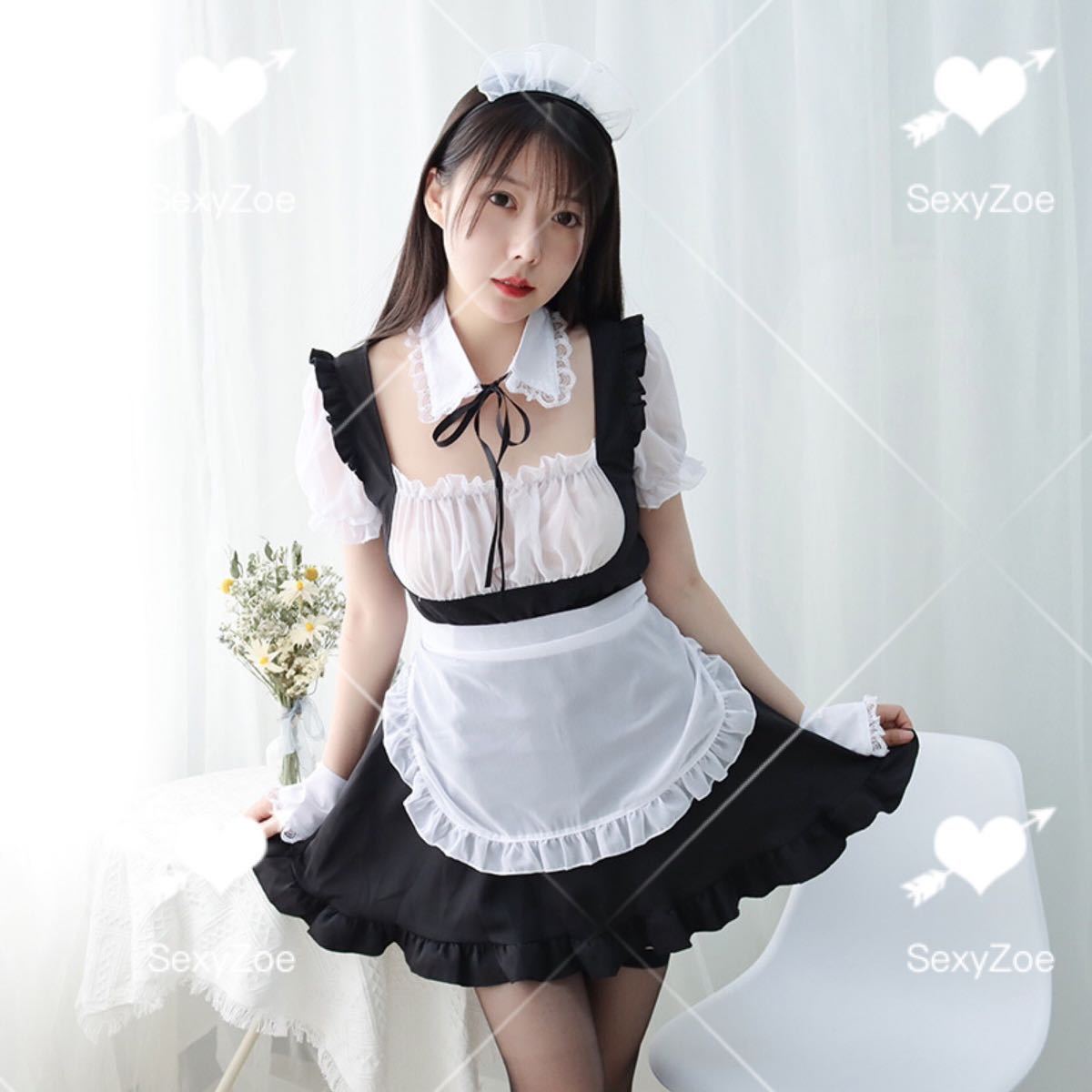 メイド服 超sexy 美胸 ワンピース ボディコン コスプレ衣装 撮影 コスチューム セクシーランジェリー ロリ コスプレ 女仆