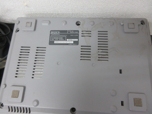 SONY　PlayStation　SCPH-7000　メモリーカード、HORIコントローラー　ジャンク　プレステ　プレーステーション　#48450_画像6