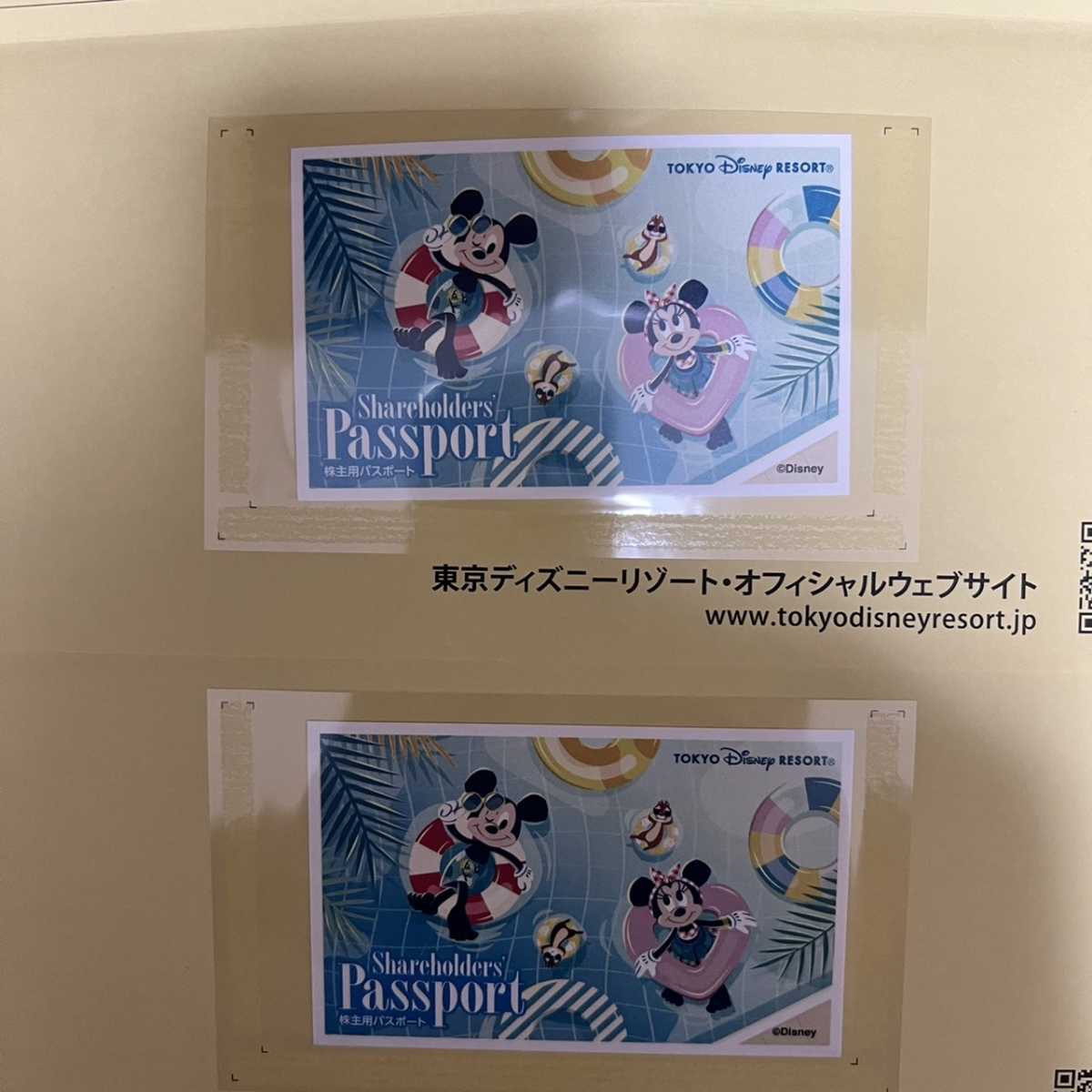 オリエンタルランド ディズニーランド ディズニーシー パスポート ペア 2枚株主優待