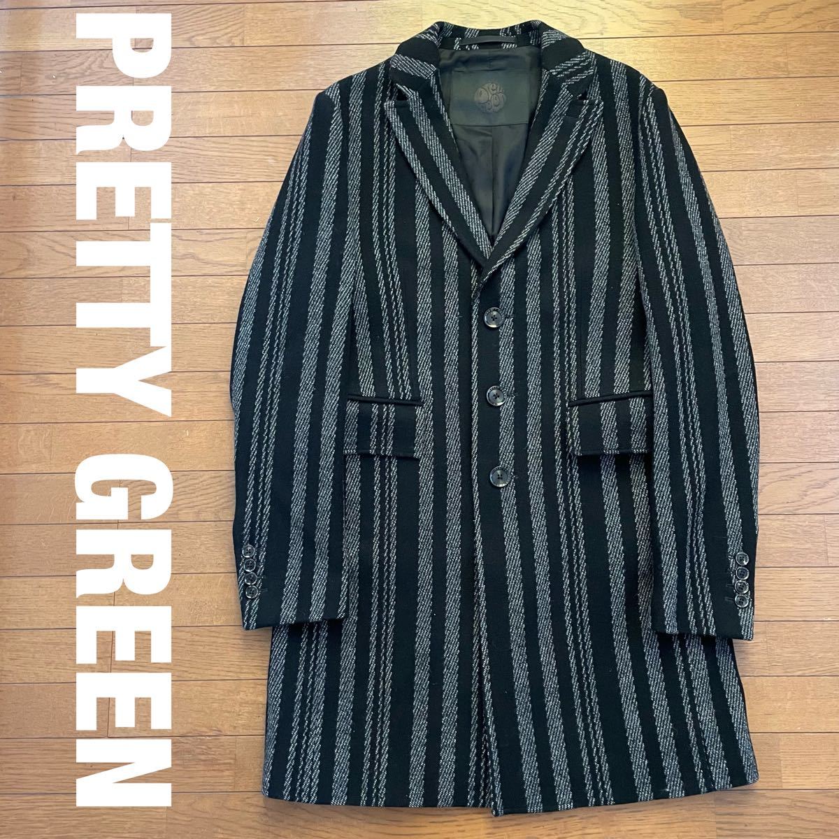 pretty green チェスターコート ストライプ サイズ36 | contifarma.pe