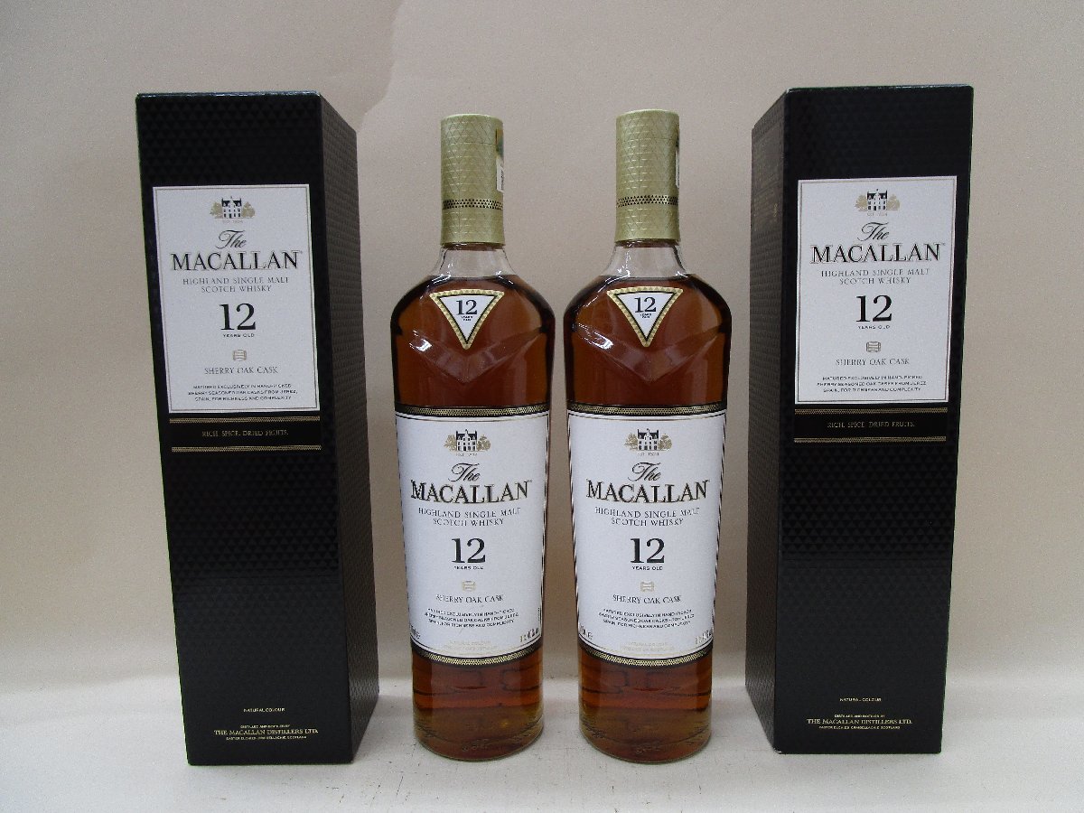 マッカラン☆MACALLAN☆12年・シェリーオークカスク☆2本組・新品未開