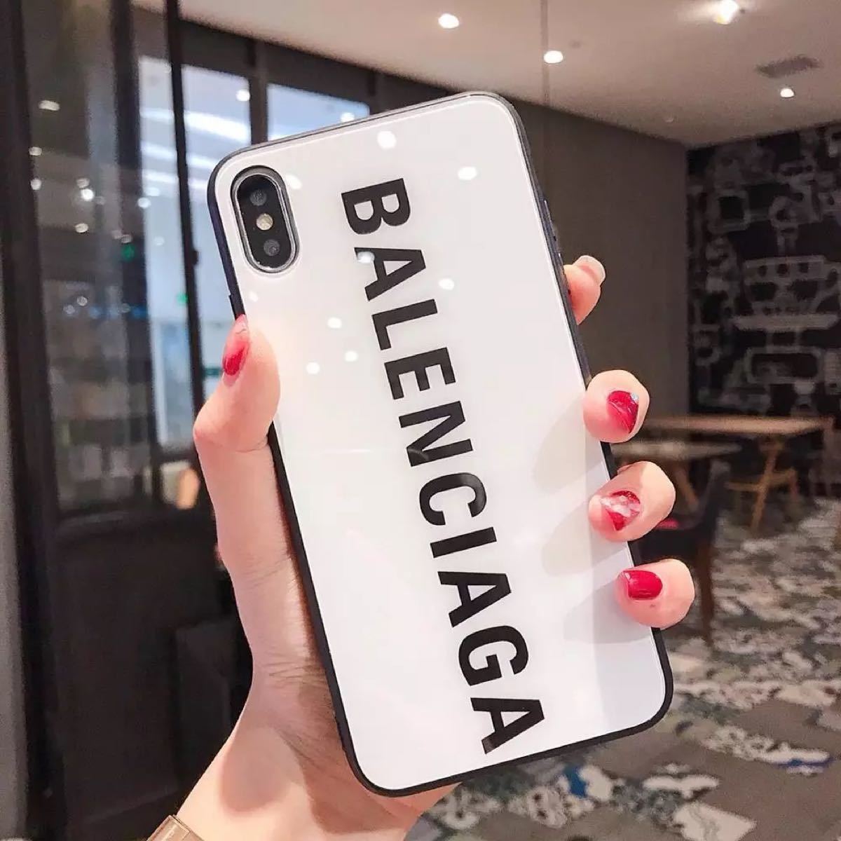 【新品】iPhone13proケース スマホケース BALENCIAGA バレンシアガ ホワイト