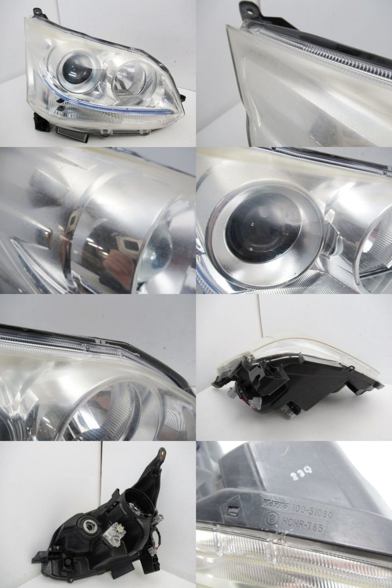 【破損無】 ダイハツ ムーヴカスタム LA100S 前期 純正 右 ヘッドライト HID KOITO 100-51060 (n061383)_画像2