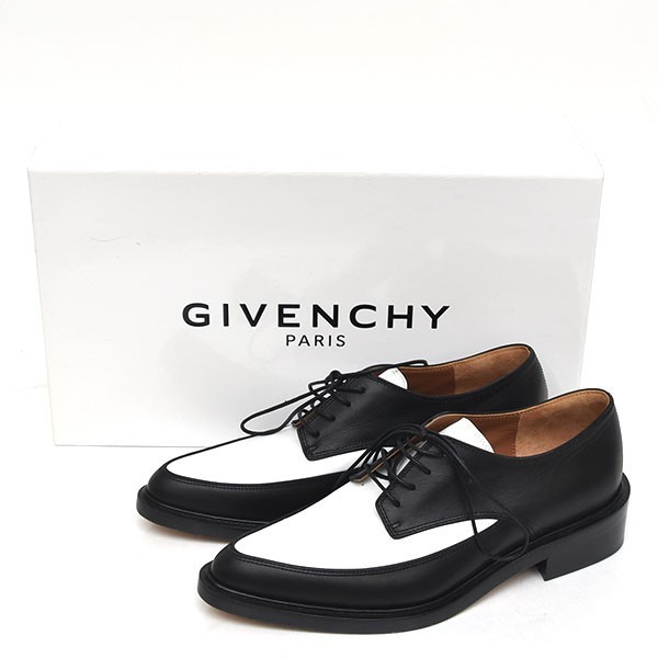 ほぼ新品 ジバンシー/ジバンシィ GIVENCHY オックスフォードシューズ ローファー 革靴 ブラック×ホワイト 黒 白 36(約23cm)  sh22-8044