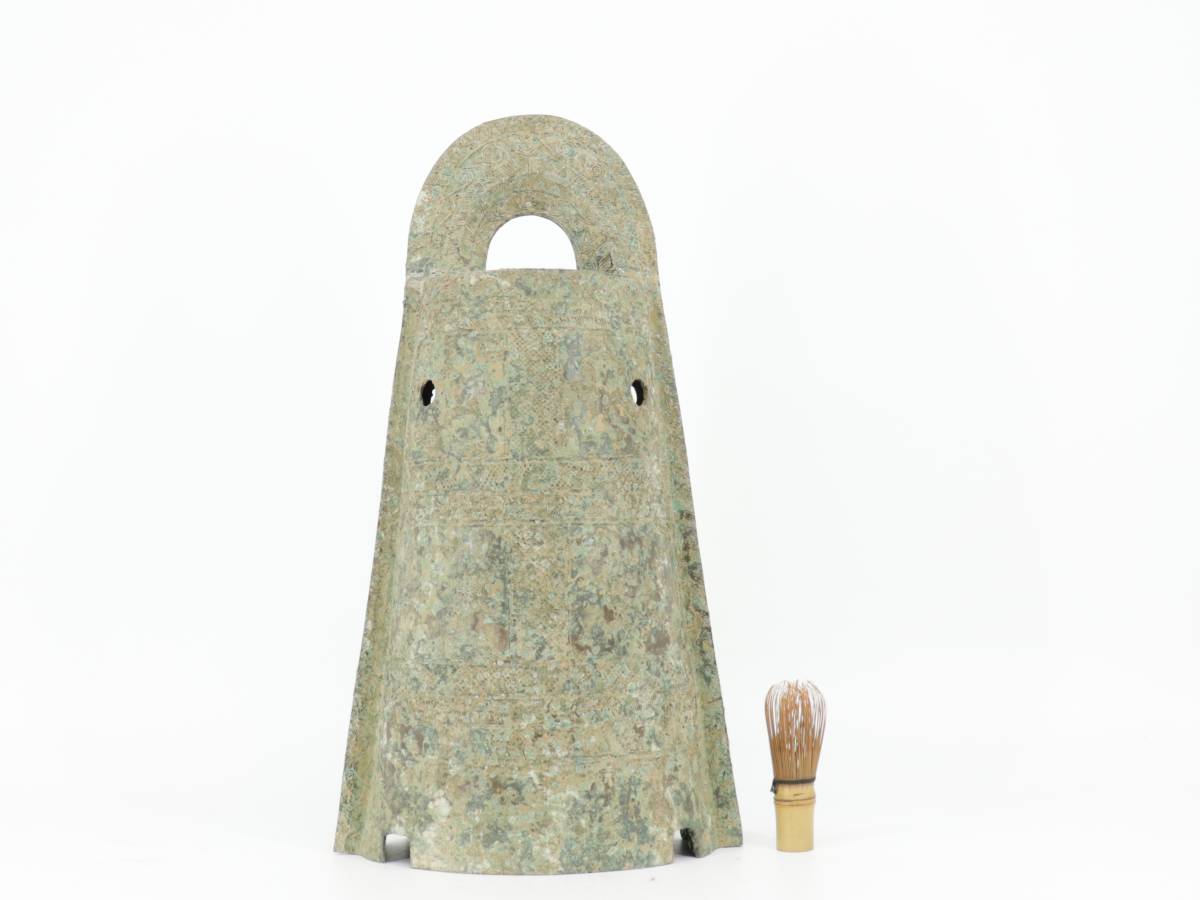 青銅器 銅鐸 袈裟襷紋 半鐘 祭具 法具 神具 高さ50㌢ 重さ約5000㌘ A162