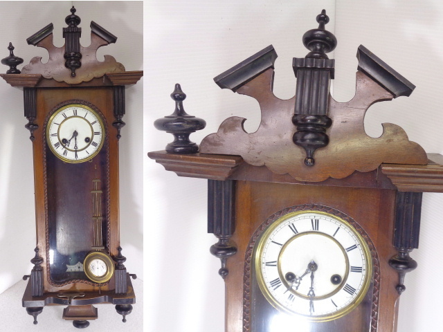 □□ドイツ製 ユンハンス JUNGHANS ゼンマイ式 柱時計 ボンボン時計