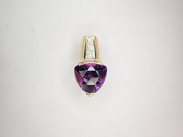  прекрасный товар Tasaki Shinju tasakiK18 аметист Ame si -тактный diamond подвеска с цепью 