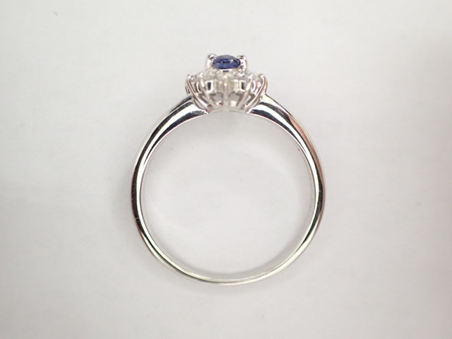  beautiful goods tasaki Tasaki Shinju Pt900 sapphire 0.59ct diamond total 0.21ctte The Yinling g ring 