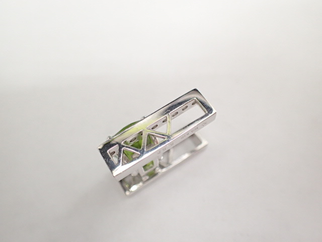 タサキ 田崎真珠 K18WG ペリドット5.52ct ダイヤ ペンダントトップ ...
