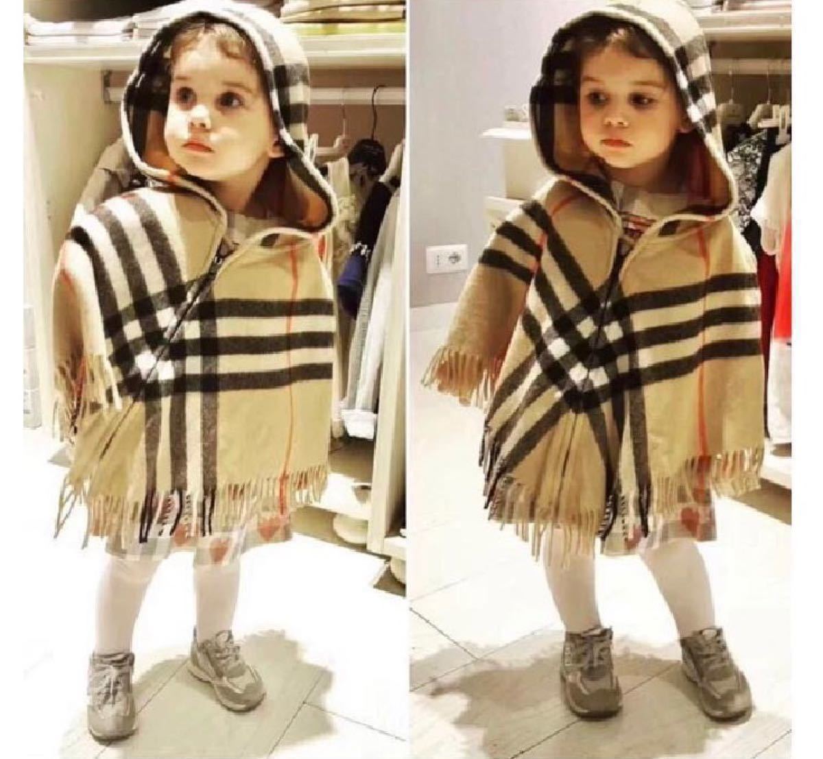 【美品】Burberry CHILDREN バーバリー マフラー ポンチョ BURBERRY バーバリー マフラー ポンチョ キッズ ベビー用 未使用品