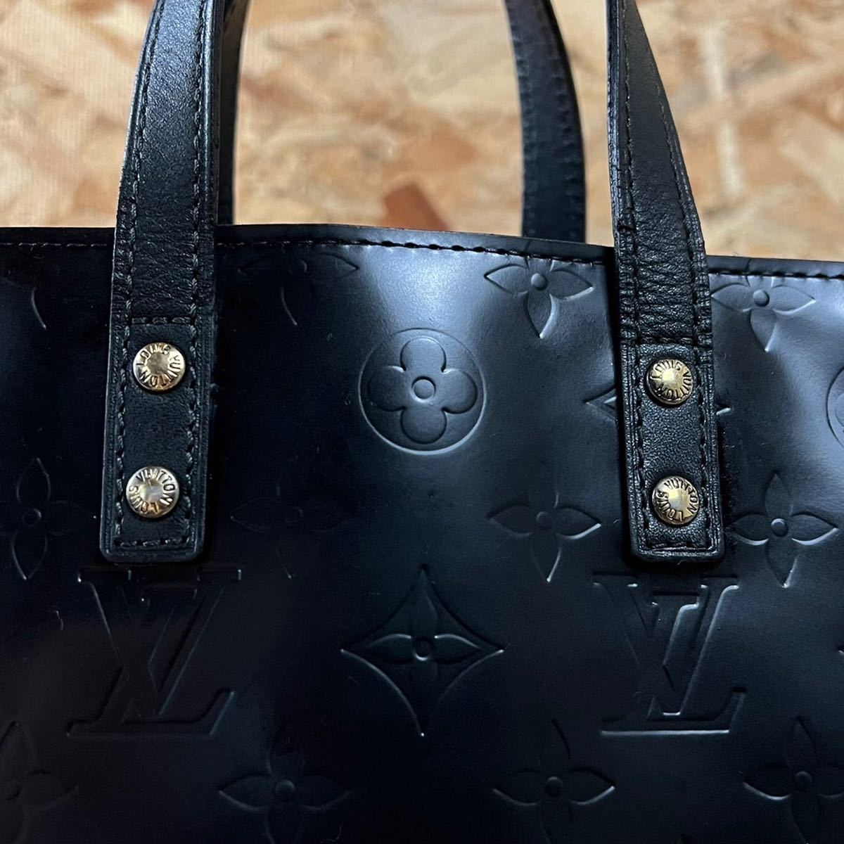 Louis Vuitton 1円★美品★ リードPM マットブラック 黒 ハンドバッグ ミニトート 手提げ ヴェルニ ヴィトン ビトン モノグラム MI1025_画像4