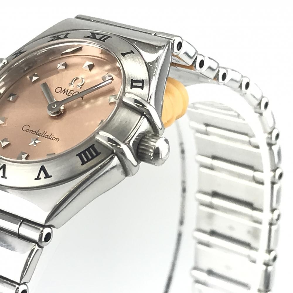 OMEGA オメガ 1561.61 コンステレーション マイチョイスミニ レディース 腕時計 クオーツ ピンク文字盤 ローマンベゼル 2針  管理YK27218