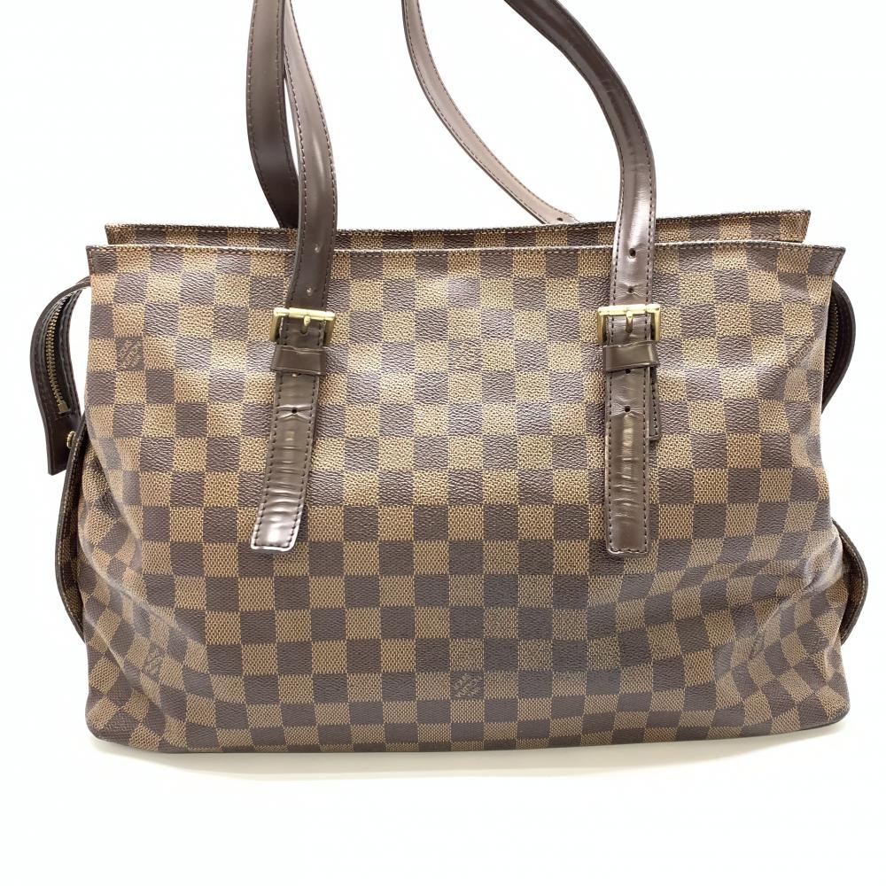 LOUIS VUITTON ルイヴィトン N51119 チェルシー ダミエ レディース トートバッグ ショルダー 肩掛け ブラウン ブランド 管理RT27438_画像4