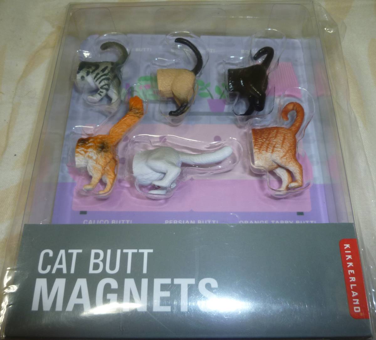 新品未開封　KIKKERLAND Cat Butt Magnets キャットバットマグネット　猫_画像1