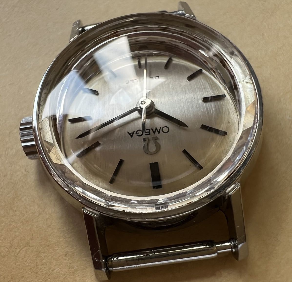OMEGA オメガ デビル 531.004 Cal.630 ラウンド SS 3針 カットガラス
