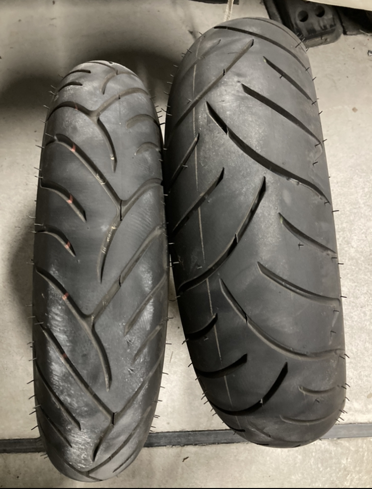 ホンダ グロム jc75 純正ホイール ゴールド タイヤ付き 前後セット