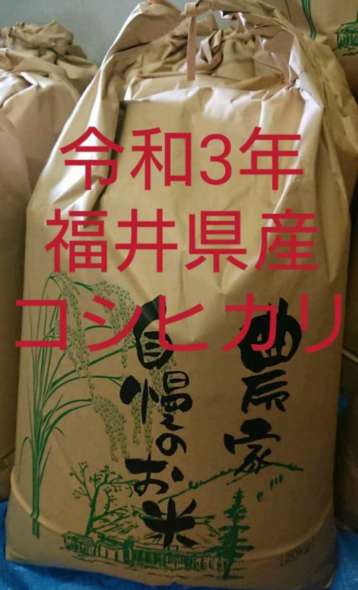 令和3年福井県産コシヒカリ　玄米20キロ_画像1