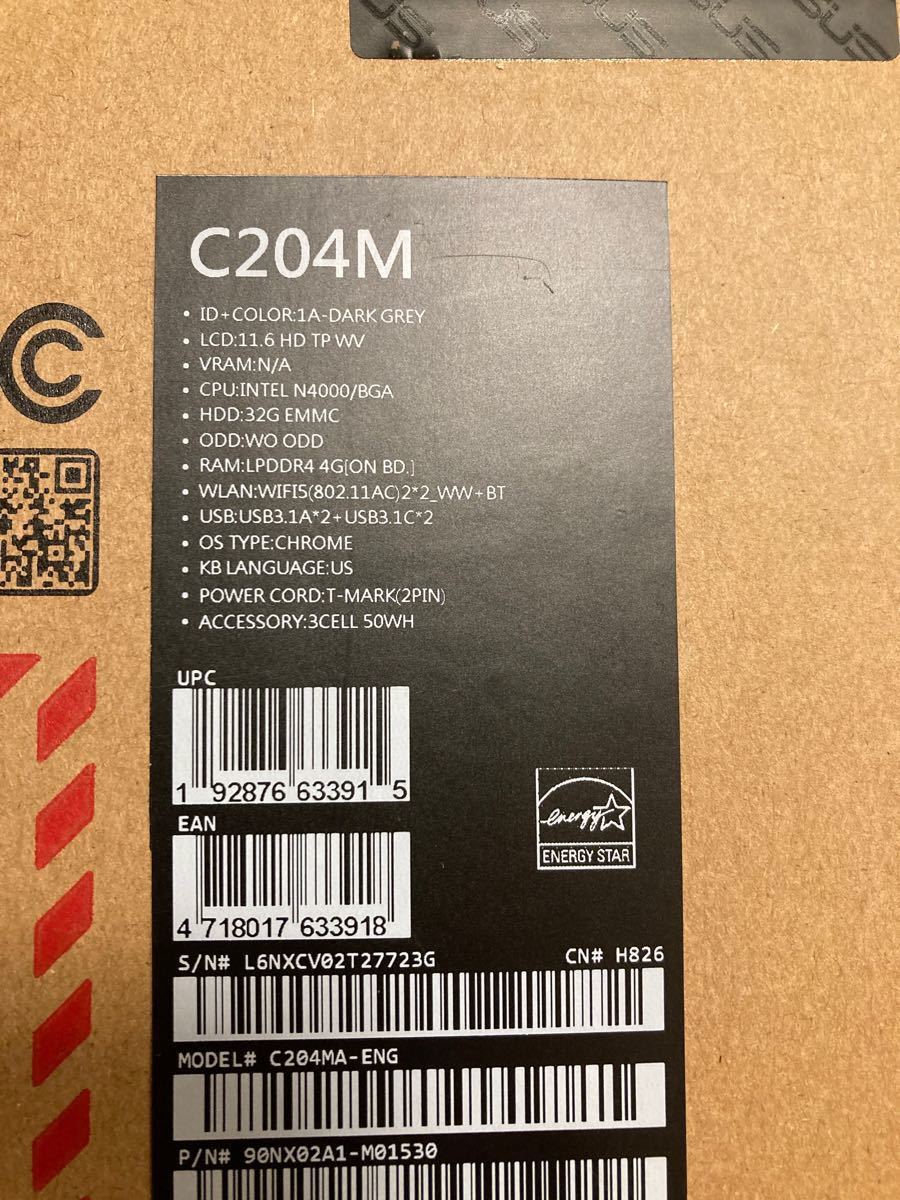新品未使用】ASUS Chromebook C204MA kccconline.org