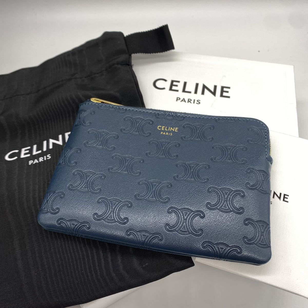 極美品CELINE セリーヌ トリオンフ コインケース 財布 キーケース 小銭