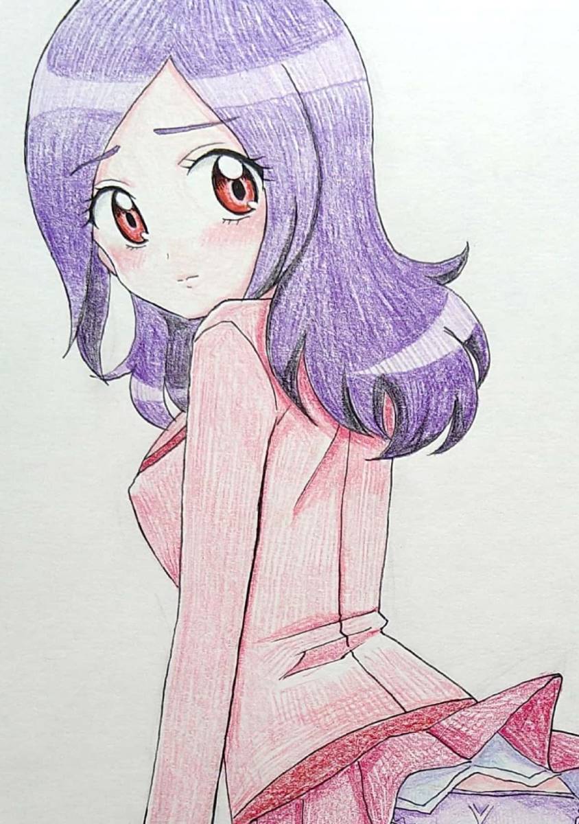 同人手描きイラスト フレッシュプリキュア! 東せつな A5サイズ 同人手描きイラスト フレッシュプリキュア! 東せつな A5サイズ